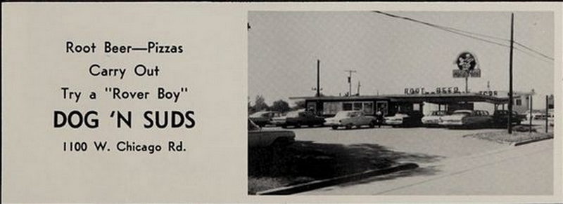 Dog n Suds - Stugis - 1100 W Chicago 1967 Ad (newer photo)